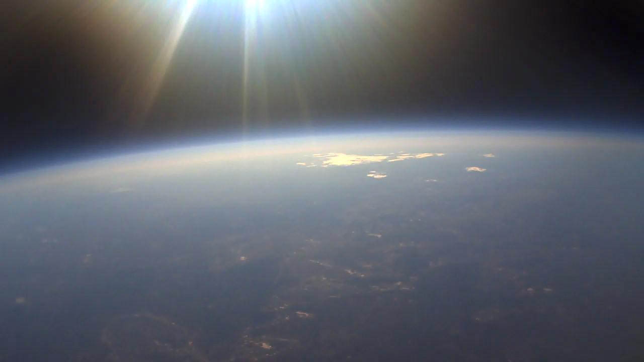 weather balloon at highest point